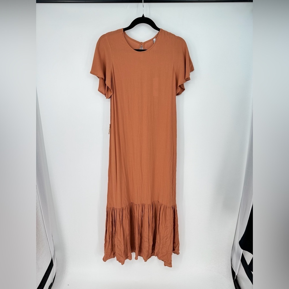 Rachel Pally Floor Length Lightweight Tiered Short Sleeve Dress
